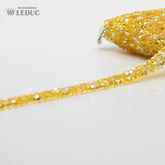 5m yellow iron-on strass ribbon 11mm - ACCESSOIRES LEDUC BV
